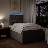 vidaXL Box spring postelja z vzmetnico temno siva 120x190 cm blago | Shoptok.si