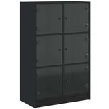  Visoka komoda s vratima crna 68x37x109 cm konstruirano drvo | shoptok.hr