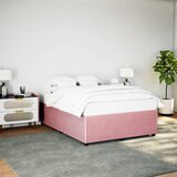Maison Chic Posteljni okvir - Dvoposteljna postelja - Zakonska postelja roza 140x190 cm žamet-J14894, (21770482) | Shoptok.si