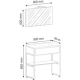 MID.YOU Kopalnica Bitila 80, Bela, Barva Hrasta | Shoptok.si