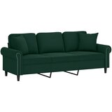  Trosjed s ukrasnim jastucima tamnozeleni 180 cm baršunasti | shoptok.hr
