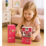  Kuhinjski set za lutke, hladnjak i pećnica, pribor, roza | shoptok.hr