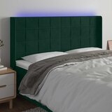  LED uzglavlje tamnozeleno 183 x 16 x 118/128 cm baršunasto | Eponuda.ba