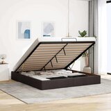 vidaXL Otomanski posteljni okvir brez vzmetnice temno rjava 200x200 cm, (21670747) | Shoptok.si