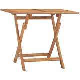 vidaXL Zložljiva vrtna jedilna miza 90x60x75 cm trdna tikovina | Shoptok.si