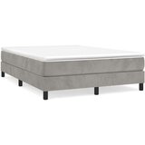  Box spring postelja z vzmetnico svetlo siva 140x200 cm žamet, (20726736) | Shoptok.si