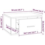  Zidni noćni ormarići 2 kom smeđa boja hrasta 50x36x25 cm | shoptok.hr