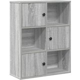 vidaXL Knjižna omara siva sonoma 60x24x76,5 cm inženirski les | Shoptok.si