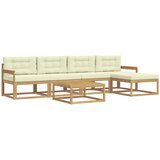  Set vanjskih sofa 6 pcs Bijela i krem 79 x 79 x 37 cm Poliester | Eponuda.com