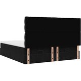 vidaXL Otomanski posteljni okvir z vzmetnicami črn 200x200cm žamet | Shoptok.si