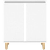 Komoda s drvenim nogama bijela 60x35x70 cm konstruirano drvo | shoptok.hr