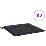 vidaXL Blazine za vrtne stole 2 kosa črne 50x50x3 cm Cene