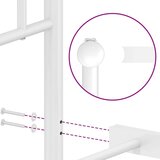 Metalni Kovinski posteljni okvir z vzglavjem bel 107x203 cm | Shoptok.si