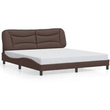  The Living Store Posteljni okvir z LED lučkami rjav 180x200 cm umetno usnje - Posteljni Okvir, (21498095) | Shoptok.si