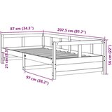  Dnevni krevet prirodne boje 80 x 200 cm od masivne borovine | Shoptok.si