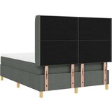 Box Postelja s vzmetnico in LED temno siva 160x200 cm tkanina, (22049903) | Shoptok.si