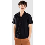 anerkjendt Akleo Cot/Linen Shirt caviar Cijene