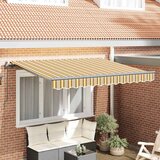 vidaXL retraktilna tenda rumena in oranžna ter bela | Shoptok.si