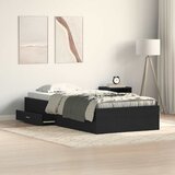  Krevetna konstrukcija Crni hrast 100 x 200 cm Konstruirano drvo | shoptok.hr