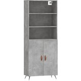 Maison Chic Visoka Komoda - Predalnik betonsko siva 69,5x34x180 cm inženirski les, (21720948) | Shoptok.si