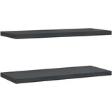  Zidne police 2 kom 75x30 cm crne nehrđajući čelik | shoptok.hr