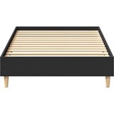 vidaXL posteljni okvir brez ležišča črn 75x190 cm inženirski les | Shoptok.si