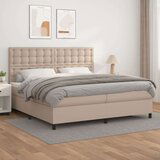  Krevet box spring s madracem cappuccino 200x200cm umjetna koža Cijene