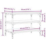  Klupa za cipele boja smeđeg hrasta 70x38 5x49 cm drvena | shoptok.hr