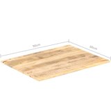vidaXL Stolna ploča od masivnog drva manga 15 - 16 mm 90 x 60 cm | shoptok.hr