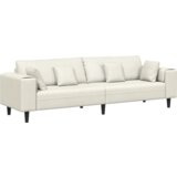  Baršunasta sofa s jastukom s jastukom Krem 208 cm Baršun | shoptok.hr