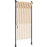  Zunanje rolo senčilo oranžno in belo 100x270 cm tkanina jeklo | Shoptok.si