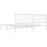 Metalni okvir za krevet s uzglavljem bijeli 200x200 cm | shoptok.hr