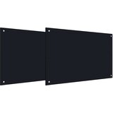  Kuhinjski zid 2 pcs Crna 90 x 50 cm Staklo otporno na udarce | shoptok.hr