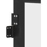 Sobna vrata tanka crna 76 x 201,5 cm kaljeno staklo i aluminij | shoptok.hr