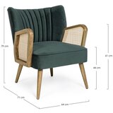 BIZZOTTO Zelen žameten fotelj Virna – | Shoptok.si