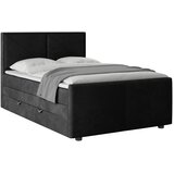 MID.YOU POSTELJA BOXSPRING 140 cm x 200 cm , les, kovina, umetna masa, tekstil črna | Shoptok.si