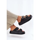 Boto Women's Platform Slippers With Golden Buckles Black Zorila | ePonuda.com