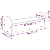  Hranilica za sijeno za zečeve 28 x 10 x 10 cm masivna jelovina | shoptok.hr