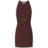 Elisabetta Franchi Kratke obleke AB80856E2 Bordo Cene