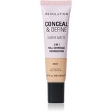 Makeup Revolution Conceal & Define matirajoči tekoči puder odtenek F5NW 23 ml | Shoptok.si