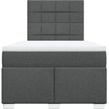 Krevet box spring s madracem tamnosivi 120 x 190 cm tkanina Slike