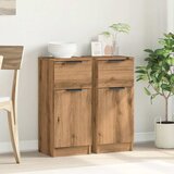  Komoda 2 kom Artisan hrast 30x30x70 cm konstruirano drvo Smeđa | shoptok.hr