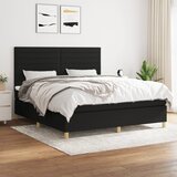  s oprugama i madracem crni 180x200 cm od tkanine | shoptok.hr
