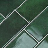  Subway pločica 50 pcs Tamnozelena 29 x 21 cm Poliuretan i PET | shoptok.hr