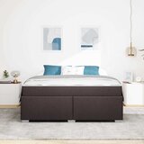  Krevetna konstrukcija Tamno smeđa 180 x 200 cm tkanina | shoptok.hr
