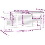  Pokrov za radijator MDF sivi 205 cm | shoptok.hr