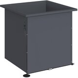  Vrtna posuda za sadnju s LED svjetlom Antracit 50 x 50 x 48 cm Slike