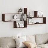 vidaXL Zidna polica boja smeđeg hrasta 167,5x18x68cm konstruirano drva Cijene