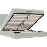 vidaXL Otomanski posteljni okvir z vzmetnicami siv 200x200cm žamet | Shoptok.si
