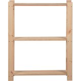  Stalak za pohranu s 3 razine 60 x 28,5 x 90 cm masivna borovina | shoptok.hr
